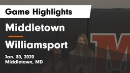 Middletown  vs Williamsport Game Highlights - Jan. 30, 2020