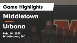 Middletown  vs Urbana Game Highlights - Feb. 18, 2020