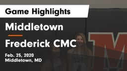 Middletown  vs Frederick CMC Game Highlights - Feb. 25, 2020