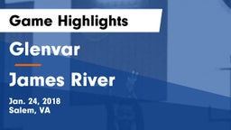 Glenvar  vs James River Game Highlights - Jan. 24, 2018