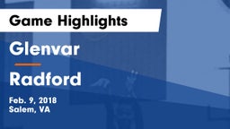 Glenvar  vs Radford Game Highlights - Feb. 9, 2018