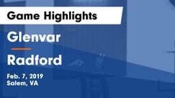 Glenvar  vs Radford Game Highlights - Feb. 7, 2019