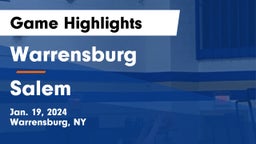 Warrensburg  vs Salem  Game Highlights - Jan. 19, 2024