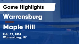 Warrensburg  vs Maple Hill   Game Highlights - Feb. 22, 2024