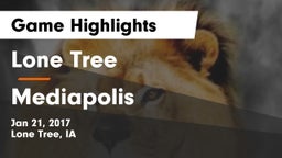 Lone Tree  vs Mediapolis  Game Highlights - Jan 21, 2017