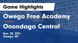 Owego Free Academy  vs Onondaga Central  Game Highlights - Dec. 28, 2021