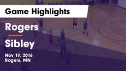 Rogers  vs Sibley  Game Highlights - Nov 19, 2016