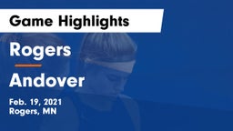 Rogers  vs Andover  Game Highlights - Feb. 19, 2021