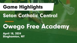 Seton Catholic Central  vs Owego Free Academy  Game Highlights - April 18, 2024