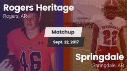 Matchup: Rogers Heritage vs. Springdale  2017