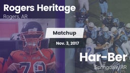 Matchup: Rogers Heritage vs. Har-Ber  2017