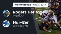 Recap: Rogers Heritage  vs. Har-Ber  2017