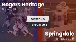 Matchup: Rogers Heritage vs. Springdale  2018