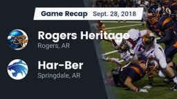 Recap: Rogers Heritage  vs. Har-Ber  2018