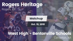 Matchup: Rogers Heritage vs. West High - Bentonville Schools 2018
