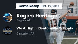 Recap: Rogers Heritage  vs. West High - Bentonville Schools 2018