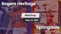 Matchup: Rogers Heritage vs. Springdale  2019