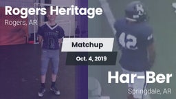 Matchup: Rogers Heritage vs. Har-Ber  2019