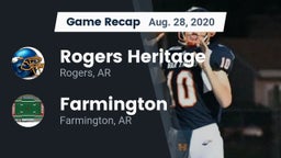 Recap: Rogers Heritage  vs. Farmington  2020