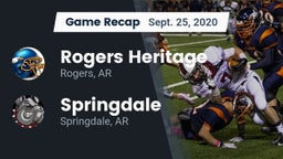 Recap: Rogers Heritage  vs. Springdale  2020