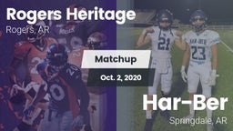 Matchup: Rogers Heritage vs. Har-Ber  2020