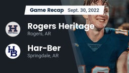 Recap: Rogers Heritage  vs. Har-Ber  2022