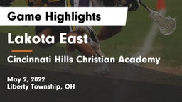 Lakota East  vs Cincinnati Hills Christian Academy Game Highlights - May 2, 2022