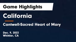 California  vs Cantwell-Sacred Heart of Mary  Game Highlights - Dec. 9, 2022