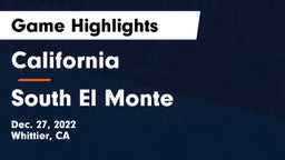 California  vs South El Monte Game Highlights - Dec. 27, 2022