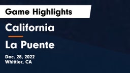 California  vs La Puente Game Highlights - Dec. 28, 2022