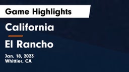 California  vs El Rancho Game Highlights - Jan. 18, 2023