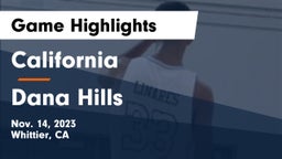 California  vs Dana Hills  Game Highlights - Nov. 14, 2023