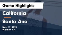 California  vs Santa Ana  Game Highlights - Nov. 17, 2023