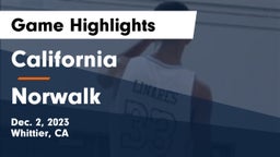 California  vs Norwalk  Game Highlights - Dec. 2, 2023