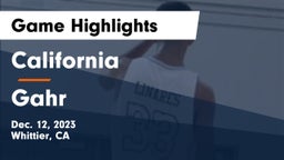 California  vs Gahr  Game Highlights - Dec. 12, 2023