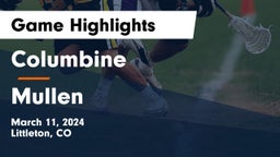 Columbine  vs Mullen  Game Highlights - March 11, 2024