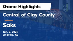 Central  of Clay County vs Saks  Game Highlights - Jan. 9, 2024