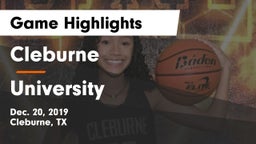 Cleburne  vs University  Game Highlights - Dec. 20, 2019