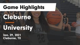 Cleburne  vs University  Game Highlights - Jan. 29, 2021