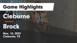 Cleburne  vs Brock  Game Highlights - Nov. 14, 2023
