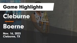 Cleburne  vs Boerne  Game Highlights - Nov. 16, 2023