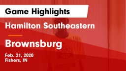 Hamilton Southeastern  vs Brownsburg  Game Highlights - Feb. 21, 2020