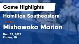 Hamilton Southeastern  vs Mishawaka Marian Game Highlights - Dec. 27, 2023