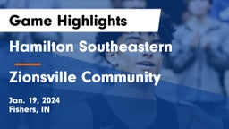 Hamilton Southeastern  vs Zionsville Community  Game Highlights - Jan. 19, 2024