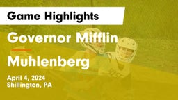 Governor Mifflin   vs Muhlenberg  Game Highlights - April 4, 2024