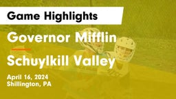 Governor Mifflin   vs Schuylkill Valley  Game Highlights - April 16, 2024