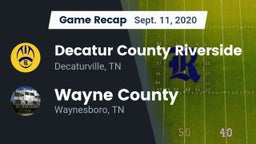 Recap: Decatur County Riverside  vs. Wayne County  2020