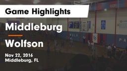 Middleburg  vs Wolfson  Game Highlights - Nov 22, 2016
