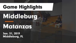 Middleburg  vs Matanzas Game Highlights - Jan. 31, 2019