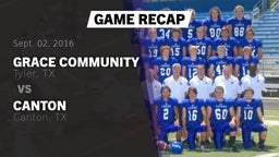 Recap: Grace Community  vs. Canton  2016
